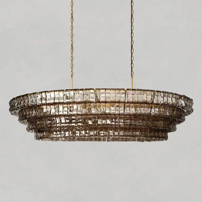 Ghiaccio Oval Chandelier 54''65''-DWHOME