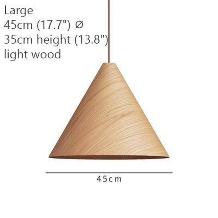 Geppetto Wooden Cone Pendant Light-DWHOME