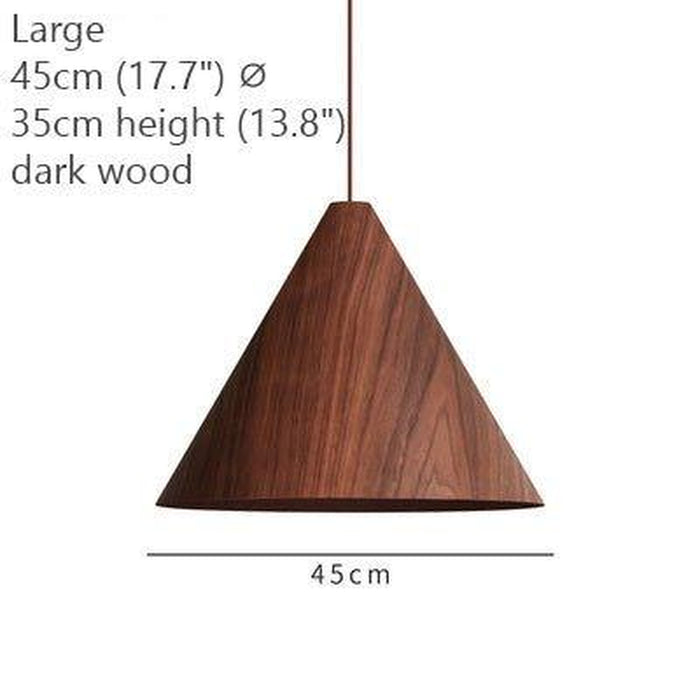 Geppetto Wooden Cone Pendant Light-DWHOME