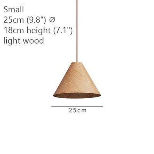 Geppetto Wooden Cone Pendant Light-DWHOME