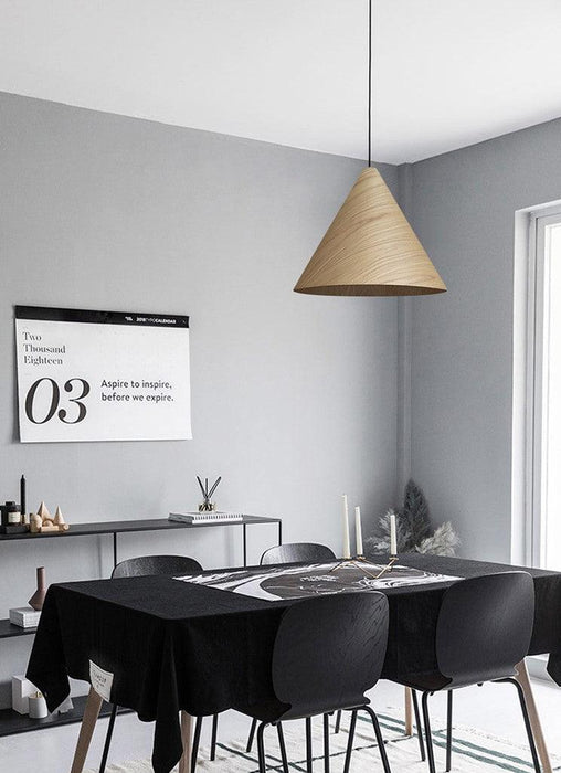 Geppetto Wooden Cone Pendant Light - DWHOME