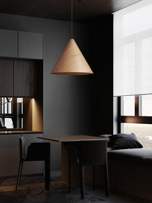 Geppetto Wooden Cone Pendant Light - DWHOME