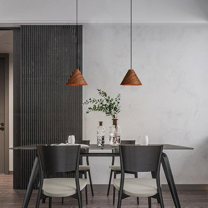 Geppetto Wooden Cone Pendant Light - DWHOME