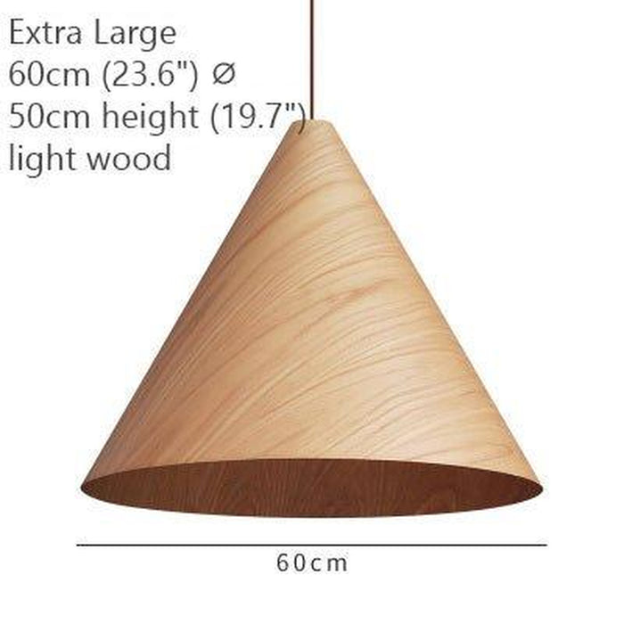 Geppetto Wooden Cone Pendant Light-DWHOME