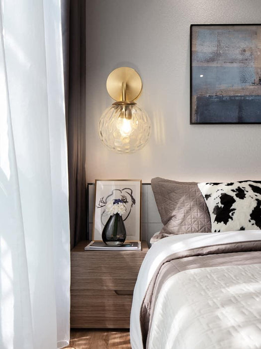 Giorbor Dimpled and Smooth Hanging Ball Wall Lamp - DWHOME