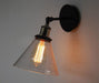 Glass Cone Shade Wall Light. Industrial Retro Styled Bedside Light. - DWHOME