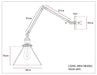 Glass Cone Shade Wall Light. Industrial Retro Styled Bedside Light. - DWHOME