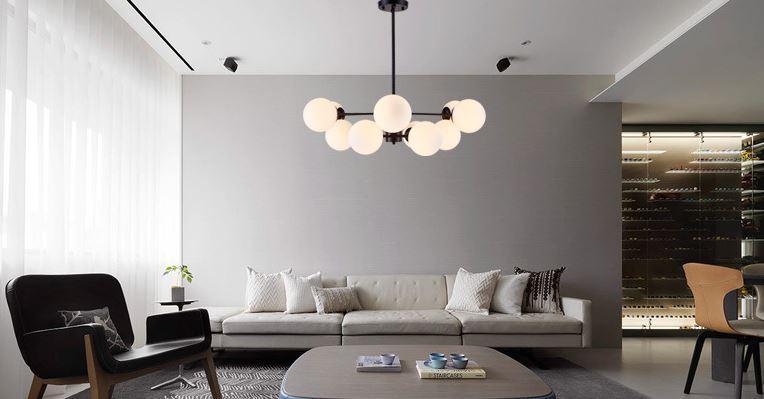 Glass Metal Ball Shape Irregular Design LED Chandelier - DWHOME