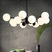 Glass Metal Ball Shape Irregular Design LED Chandelier - DWHOME