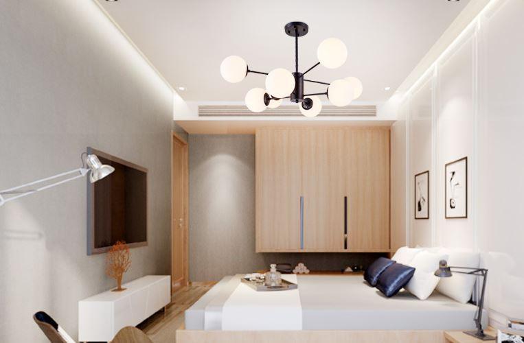 Glass Metal Ball Shape Irregular Design LED Chandelier - DWHOME