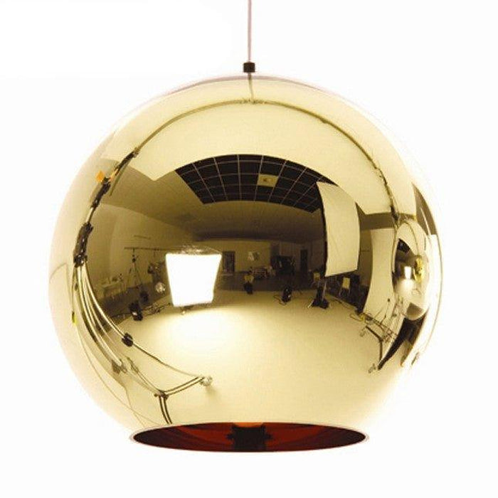 Gold shade mirror ball pendant Light-DWHOME
