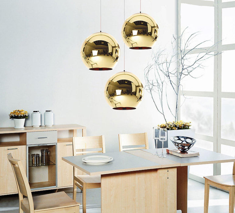 Gold shade mirror ball pendant Light - DWHOME