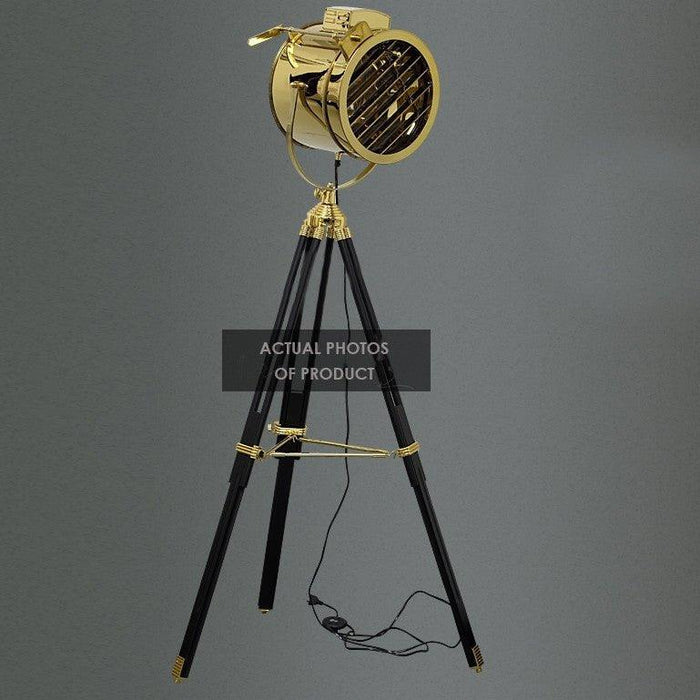 Gold Tripod Vintage Floor Lamp - DWHOME