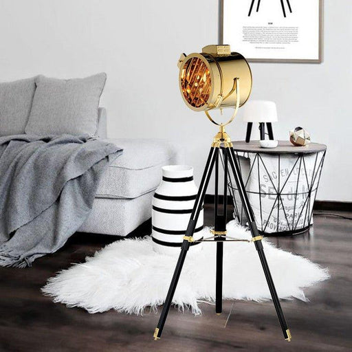 Gold Tripod Vintage Floor Lamp - DWHOME