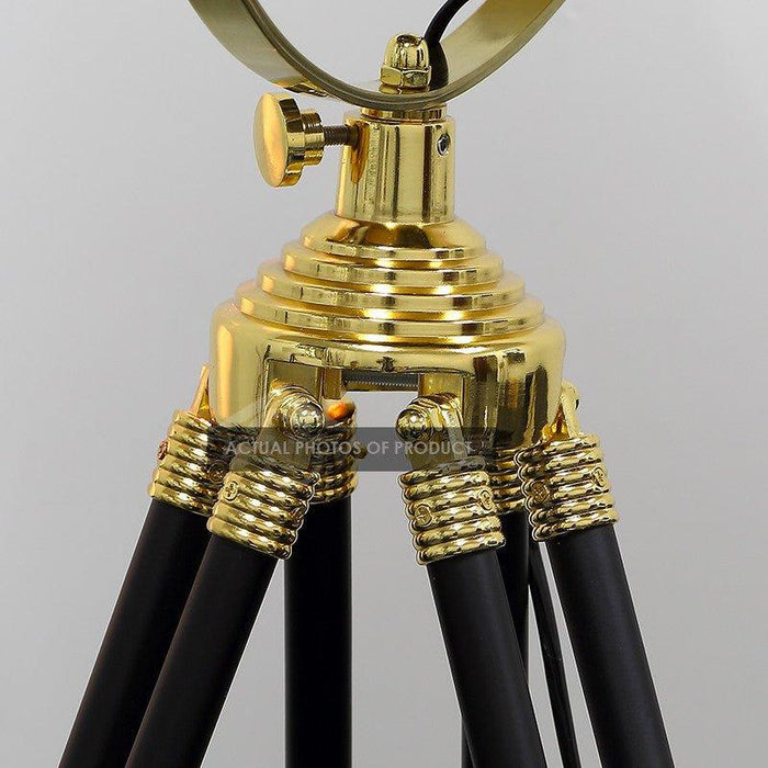 Gold Tripod Vintage Floor Lamp - DWHOME