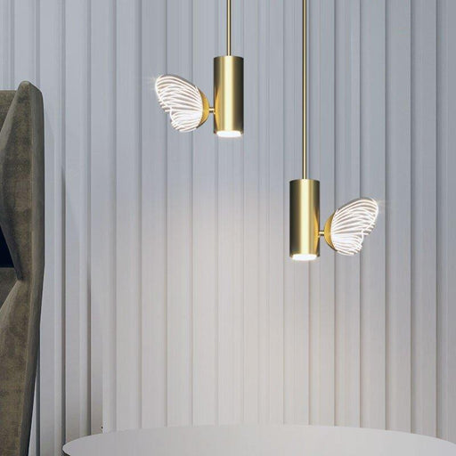 Golden Crystal Butterfly Pendant Light - DWHOME
