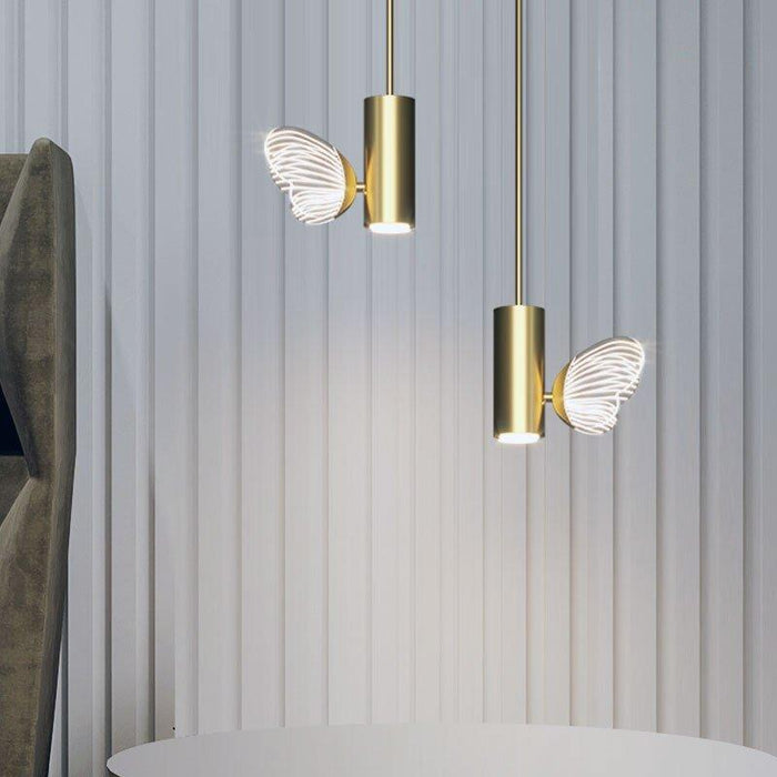 Golden Crystal Butterfly Pendant Light - DWHOME