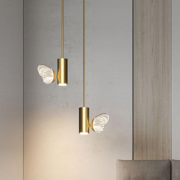 Golden Crystal Butterfly Pendant Light - DWHOME