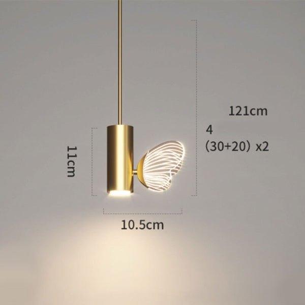 Golden Crystal Butterfly Pendant Light - DWHOME