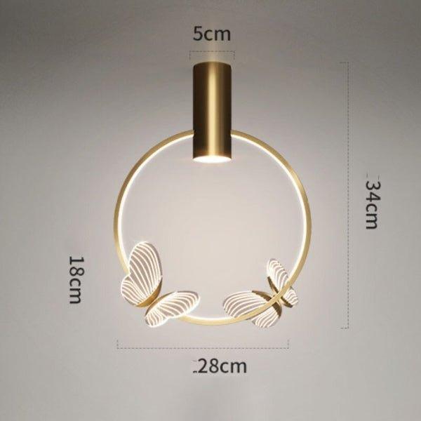 Golden Crystal Butterfly Pendant Light - DWHOME