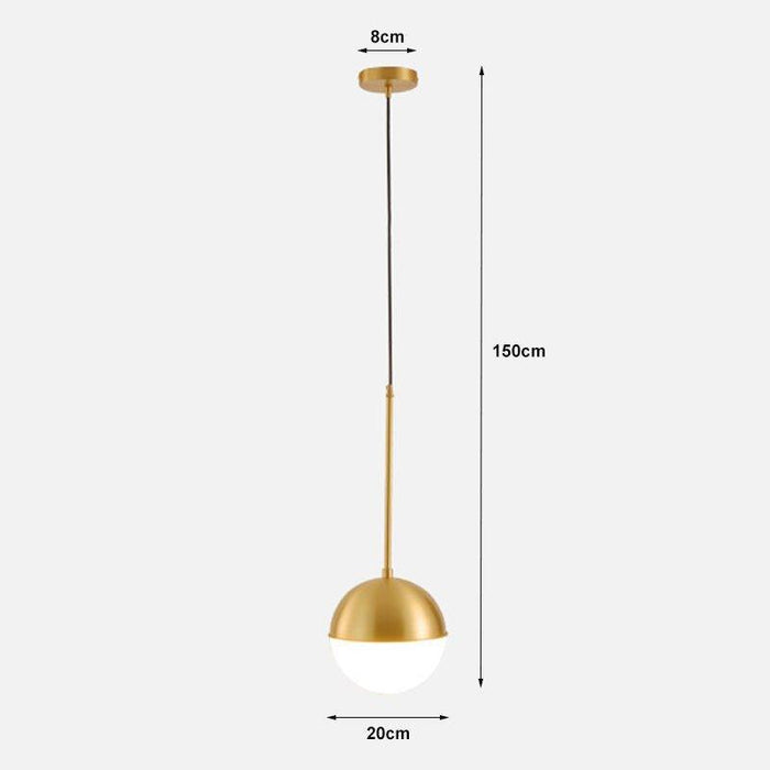 Golden Glass Ball Pendant Light - DWHOME