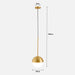 Golden Glass Ball Pendant Light - DWHOME