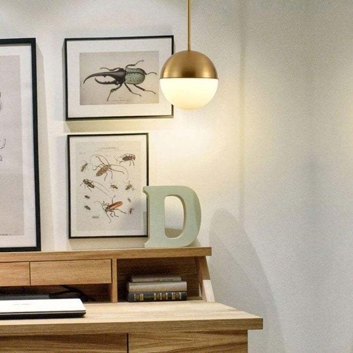 Golden Glass Ball Pendant Light - DWHOME