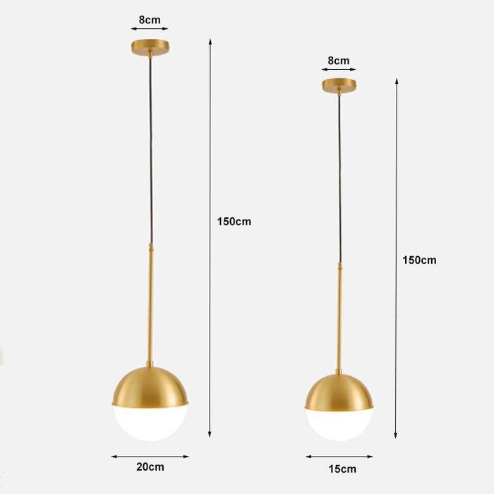 Golden Glass Ball Pendant Light - DWHOME