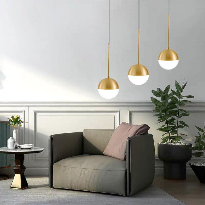 Golden Glass Ball Pendant Light - DWHOME