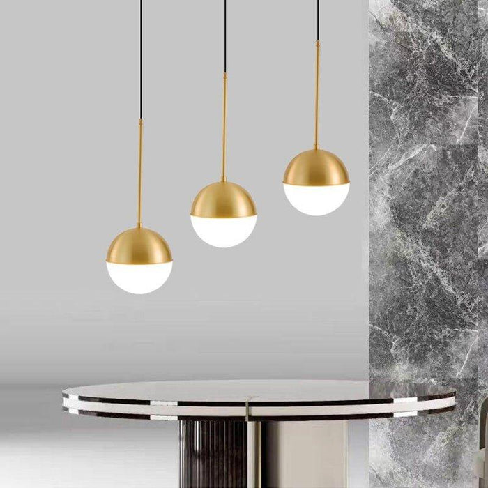 Golden Glass Ball Pendant Light - DWHOME