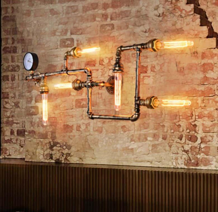 Gostavo Industrial Pipe Wall Lamp - DWHOME