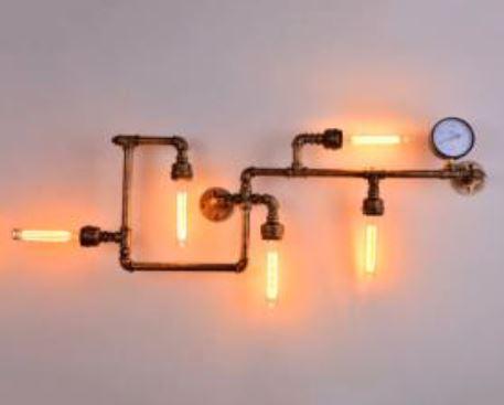 Gostavo Industrial Pipe Wall Lamp - DWHOME