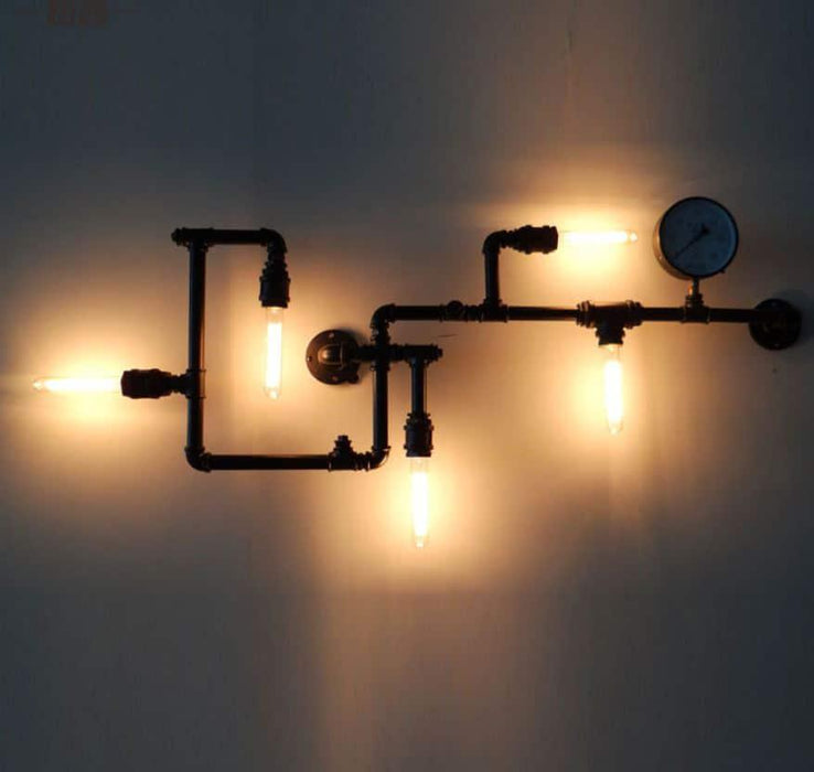 Gostavo Industrial Pipe Wall Lamp - DWHOME