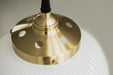 Greta fluted frosted glass mid century modern pendant light - DWHOME