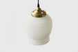 Greta fluted frosted glass mid century modern pendant light - DWHOME