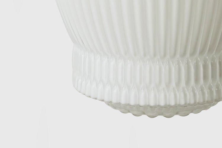 Greta fluted frosted glass mid century modern pendant light - DWHOME