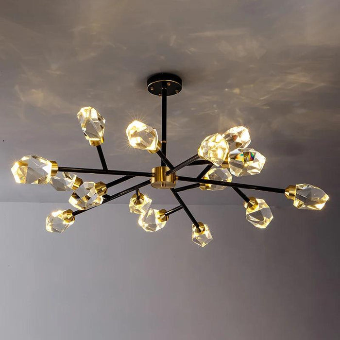 Bari Crystal Branch Chandelier, Black - DWHOME