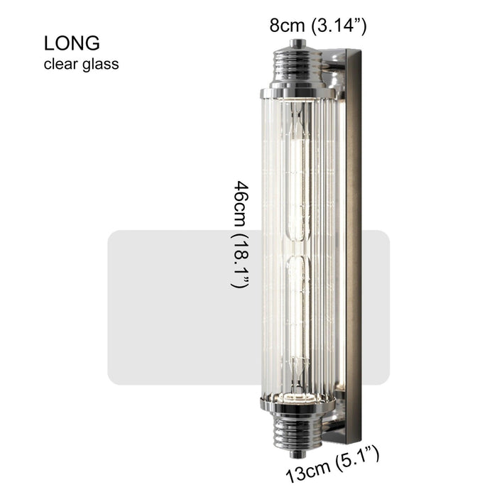 Haberfield Art Deco Wall Light - With Clear Glass - DWHOME