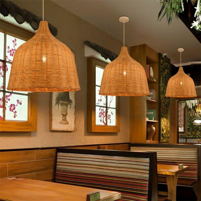 Handmade Japanese Style Bamboo Pendant Lamps - DWHOME
