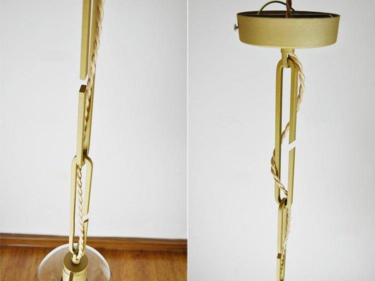 Hanging Plant Vase Brass Pendant Light - DWHOME