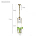 Hanging Plant Vase Brass Pendant Light - DWHOME