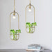 Hanging Plant Vase Brass Pendant Light - DWHOME