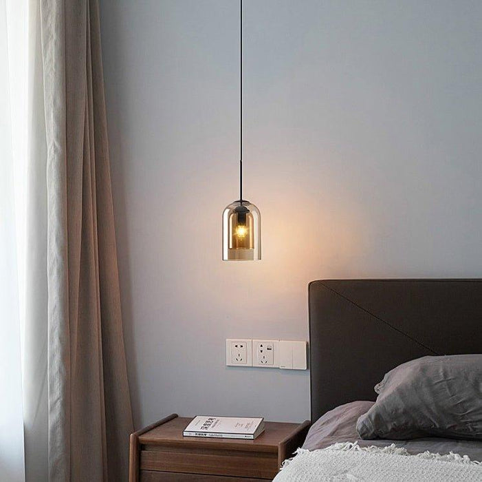 Harper Double Glass Shade Modern Minimalist Pendant Light - DWHOME