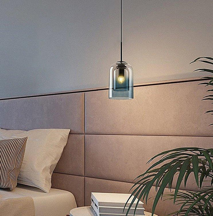 Harper Double Glass Shade Modern Minimalist Pendant Light - DWHOME