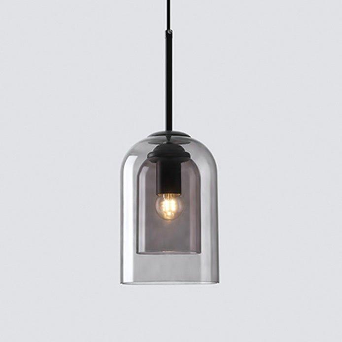 Harper Double Glass Shade Modern Minimalist Pendant Light - DWHOME