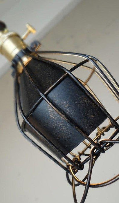 Hectar Industrial Loft Pendant Light With Wooden Handle-DWHOME