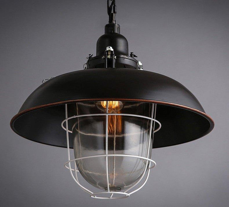 Helmut Glass Shade Industrial Pendant Light (short) - DWHOME