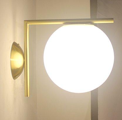 Hildur Modern Frosted Glass Ball Wall Lamp - DWHOME