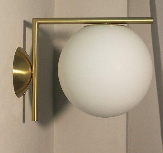 Hildur Modern Frosted Glass Ball Wall Lamp - DWHOME