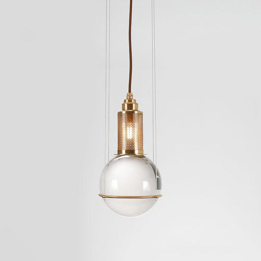 Opal round glass sphere midcentury pendant Light-DWHOME